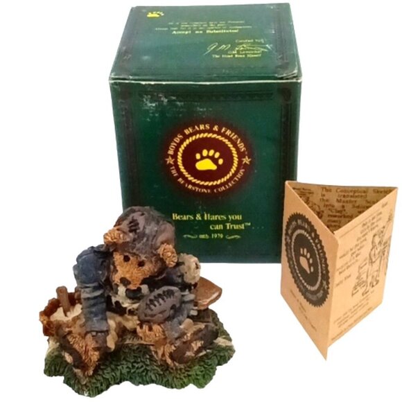 Vintage Boyds Bears & Friends 'Knute & the Gridiron' Bear Figurine Style 2245 - Picture 2 of 9